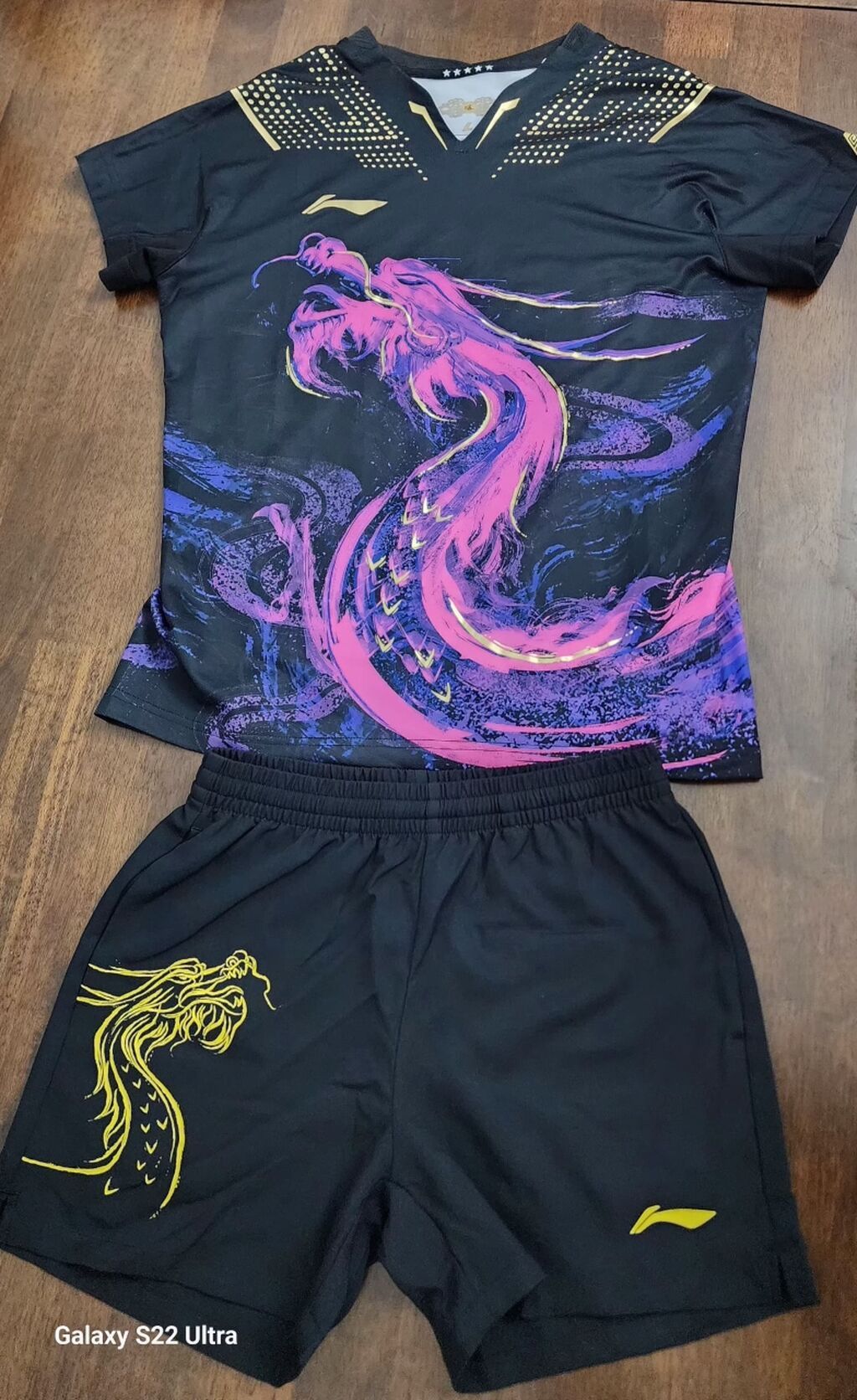 Спортивный комплект с драконом (футболка + шорты) оригинал Li-ning: фото 1