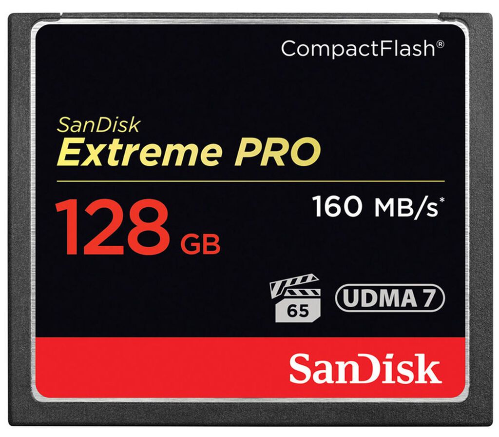 Карта памяти SanDisk CompactFlash 128GB Extreme Pro 160 Mb/s 10 тыс