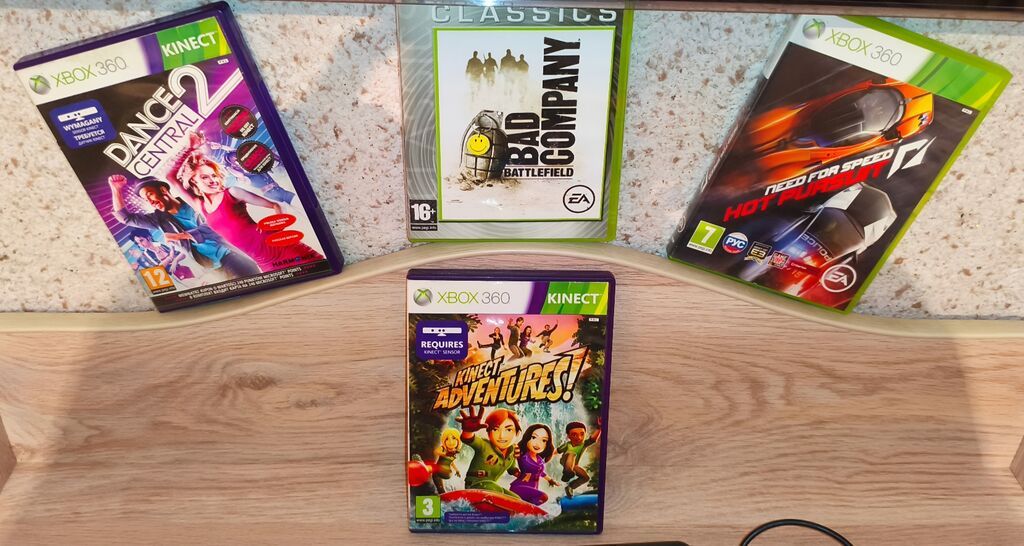 Игровой комплект Xbox 360 + Kinect так же установленны игры такие как: фото 3