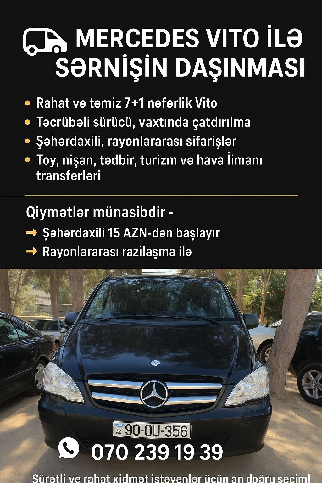 Mercedes Vito ilə sərnişin daşınması - 4