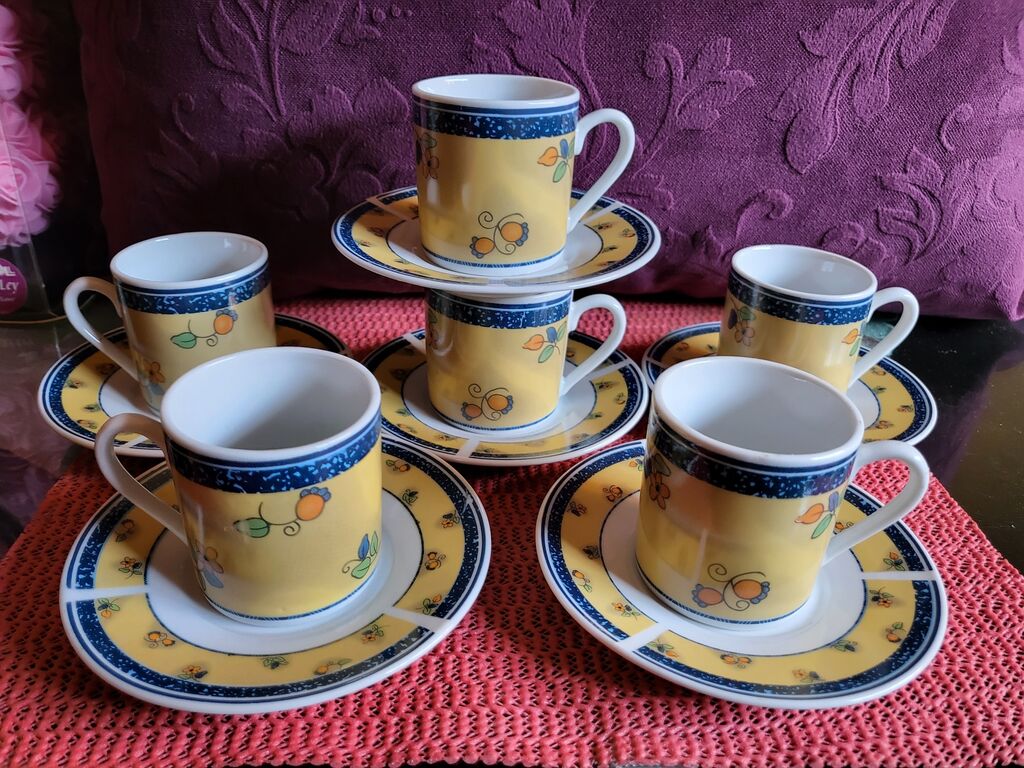 Kuhinjski setovi: Soljice nove porcelanske za kafu. Soljice komada 6 u ceni,kutija — 1