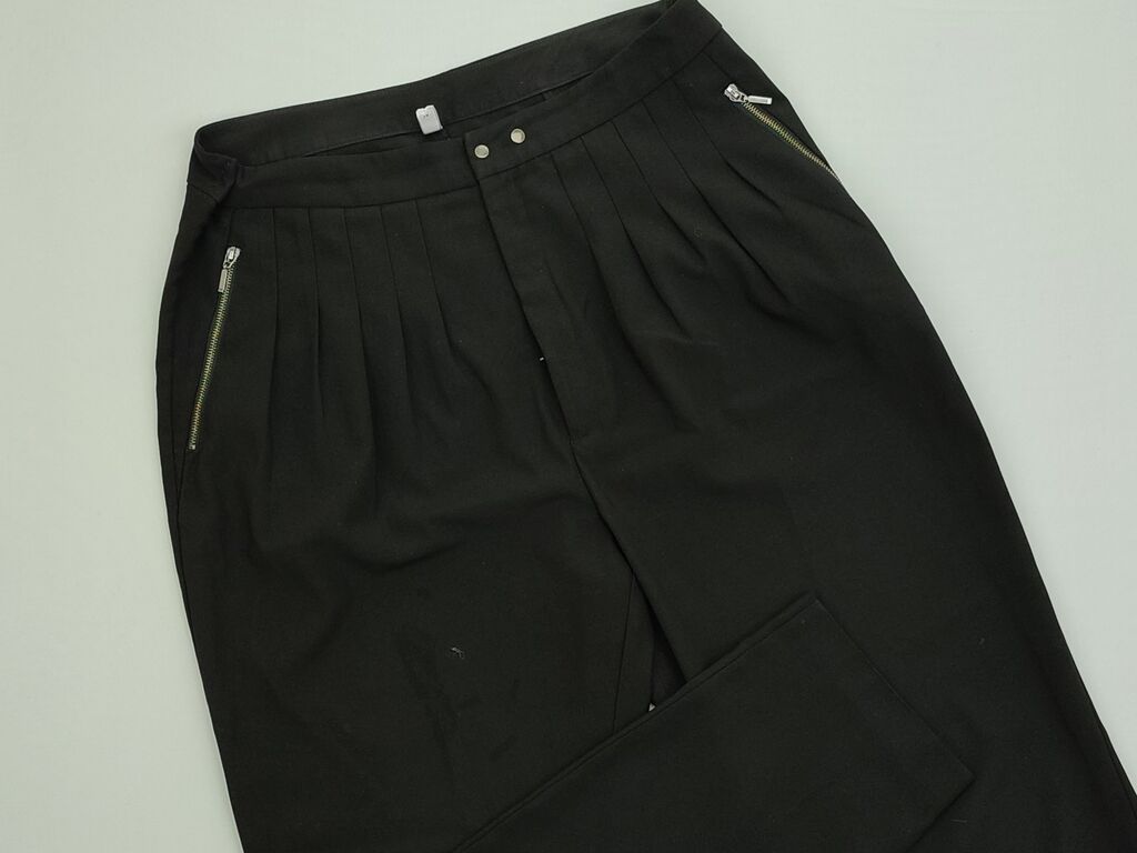 Spodnie: Spodnie M (EU 38), stan - Dobry, wzór - Jednolity kolor, kolor - Czarny — 1