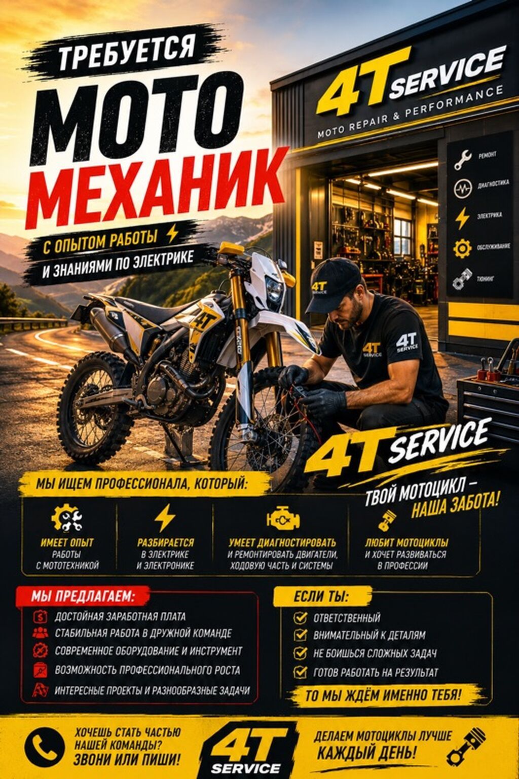 Требуется мото-механик с опытом (4T Service): фото 2
