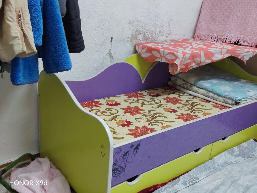 Детская кровать-диван с ящиками для хранения - Размер спального: фото 2