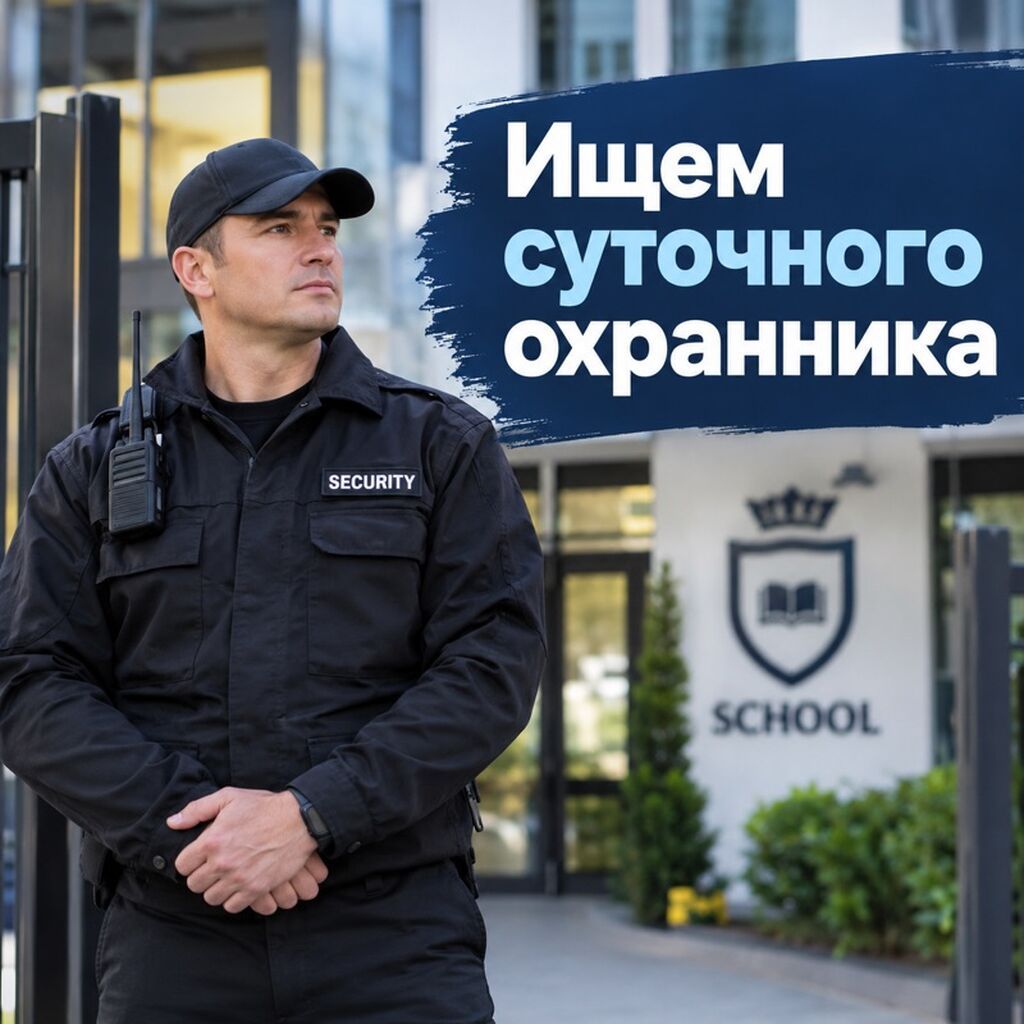 Вакансия: суточный охранник График сутки через двое. Оплат 17000 сом