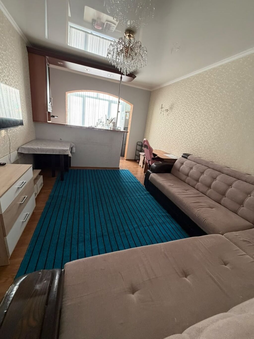Студия, Кок-Жар мкр Без животных, от 1 года, С мебелью полностью: фото 2