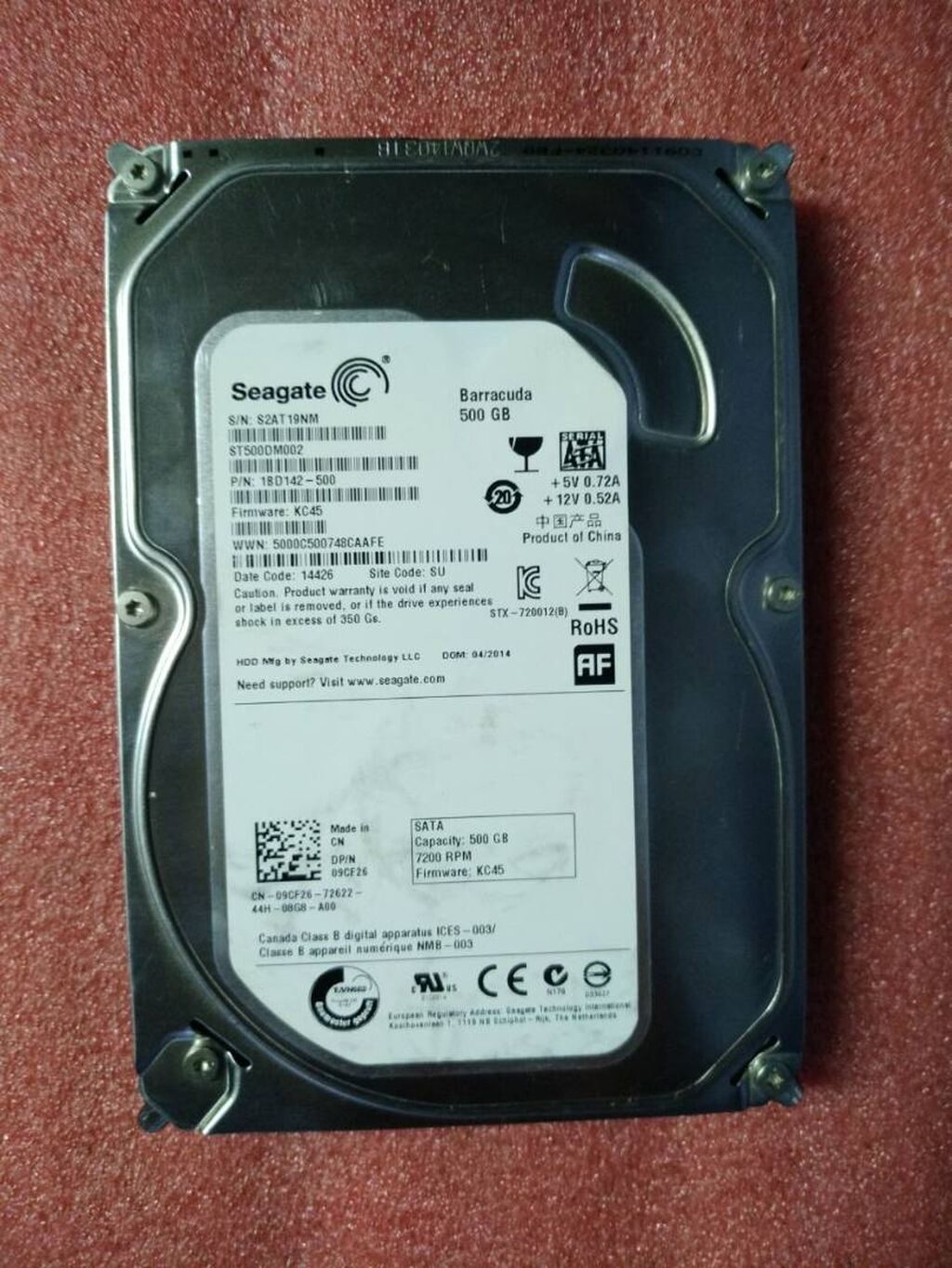 Жёсткий диск Seagate 500GB Sata-3 Состояние: 600 KGS Жесткие диски ...