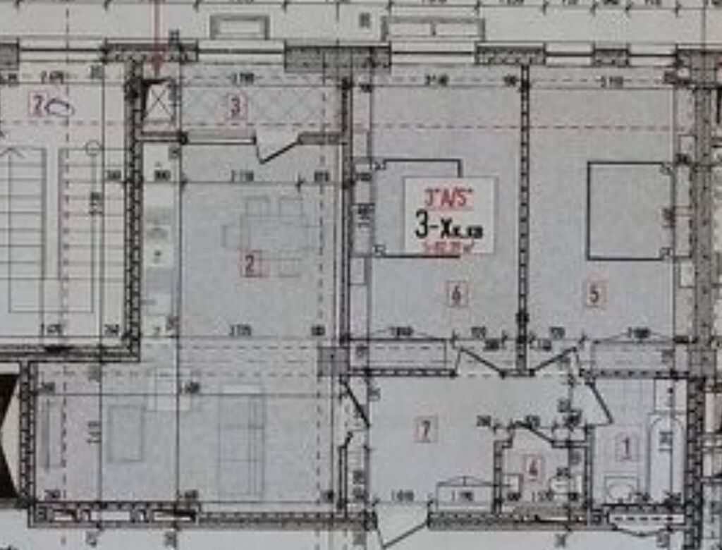 3 комнаты, 81 м², Технопарк Элитка, 13 этаж, ПСО (под самоотделку): фото 7