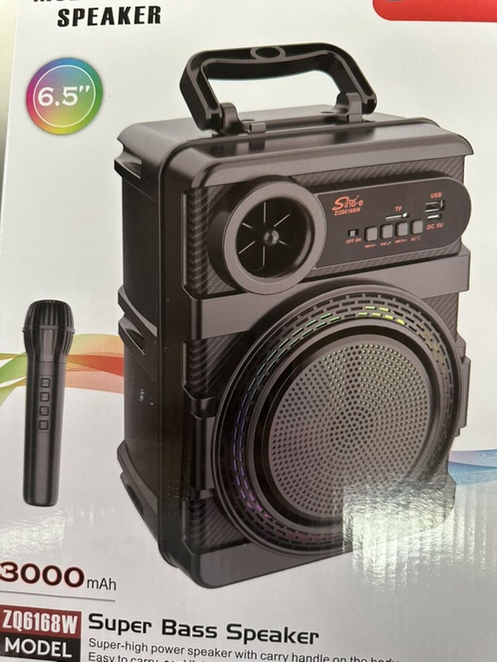Портативная акустическая система Sing-e ZQS6168W (6.5") - Динамик: фото 5