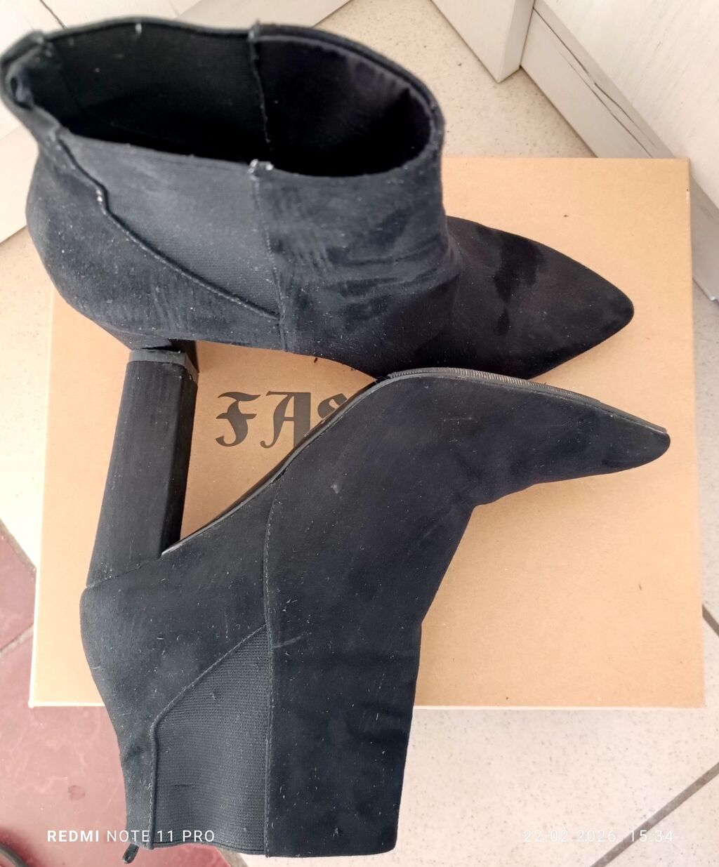 Ботинки, 37, 37.5, H&M, Б/у, цвет - Черный, Платная доставка: фото 4