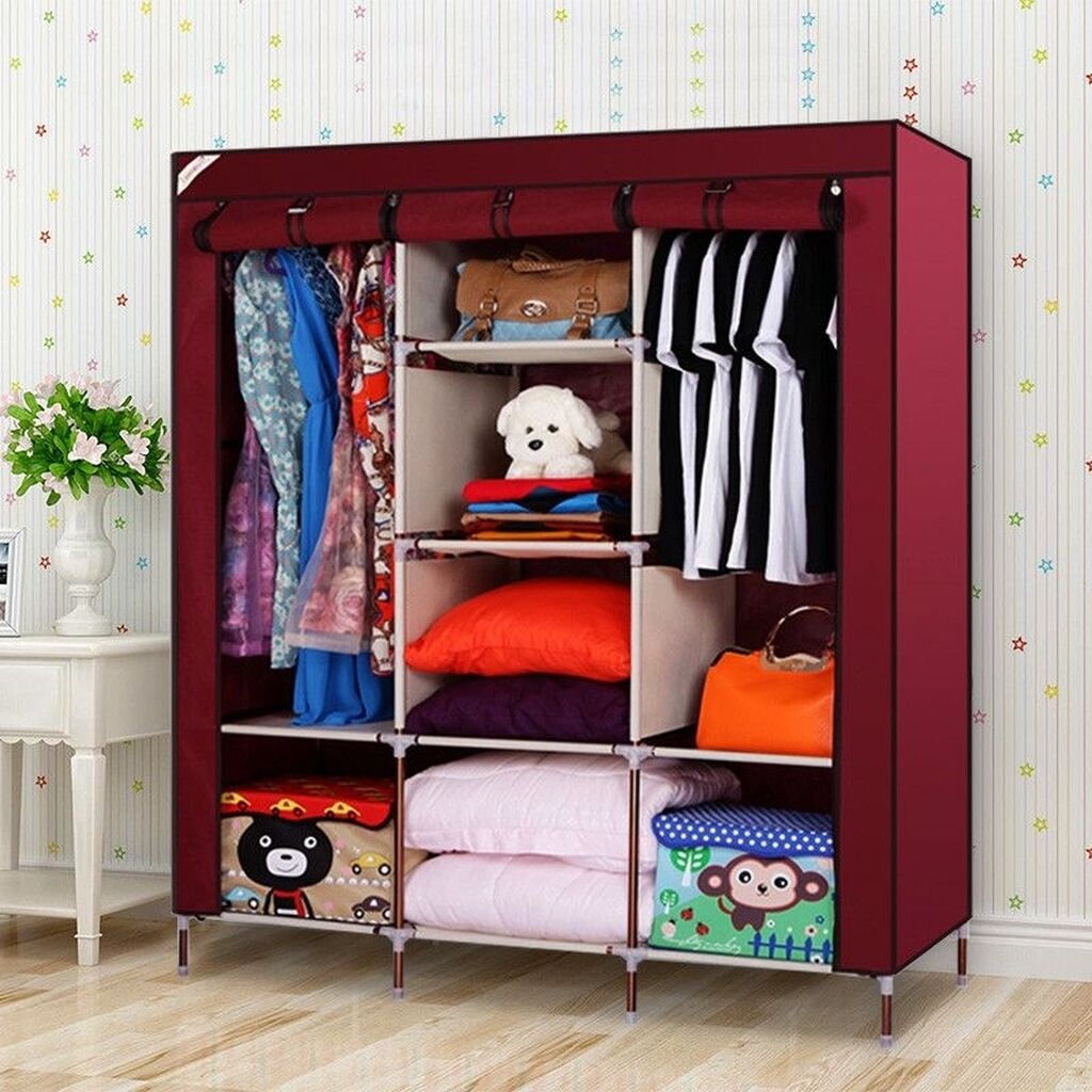 Складной каркасный тканевый шкаф Storage Wardrobe 175 130 45 см