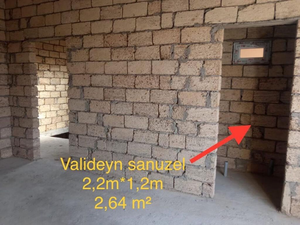 4 otaqlı, 185 kv. m, Kredit yoxdur, Təmirsiz