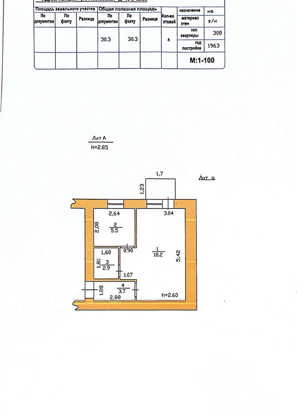 1 комната, 31 м², сквер Тоголок Молдо Индивидуалка, 4 этаж, Старый ремонт: фото 7