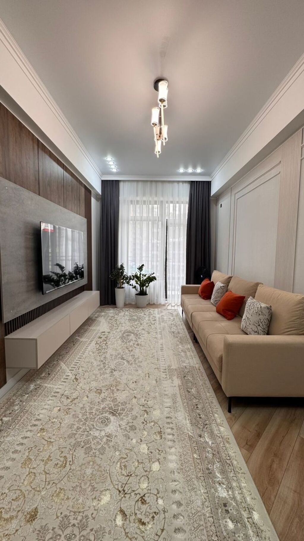 2 комнаты, 77 м², Асанбай мкр Элитка, 9 этаж, Дизайнерский ремонт: фото 1