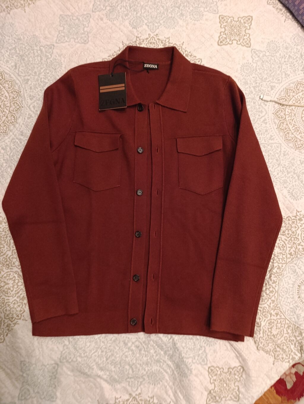 ZEGNA – мужская рубашка-джемпер (овер-шерт) на пуговицах - Цвет — фото 5
