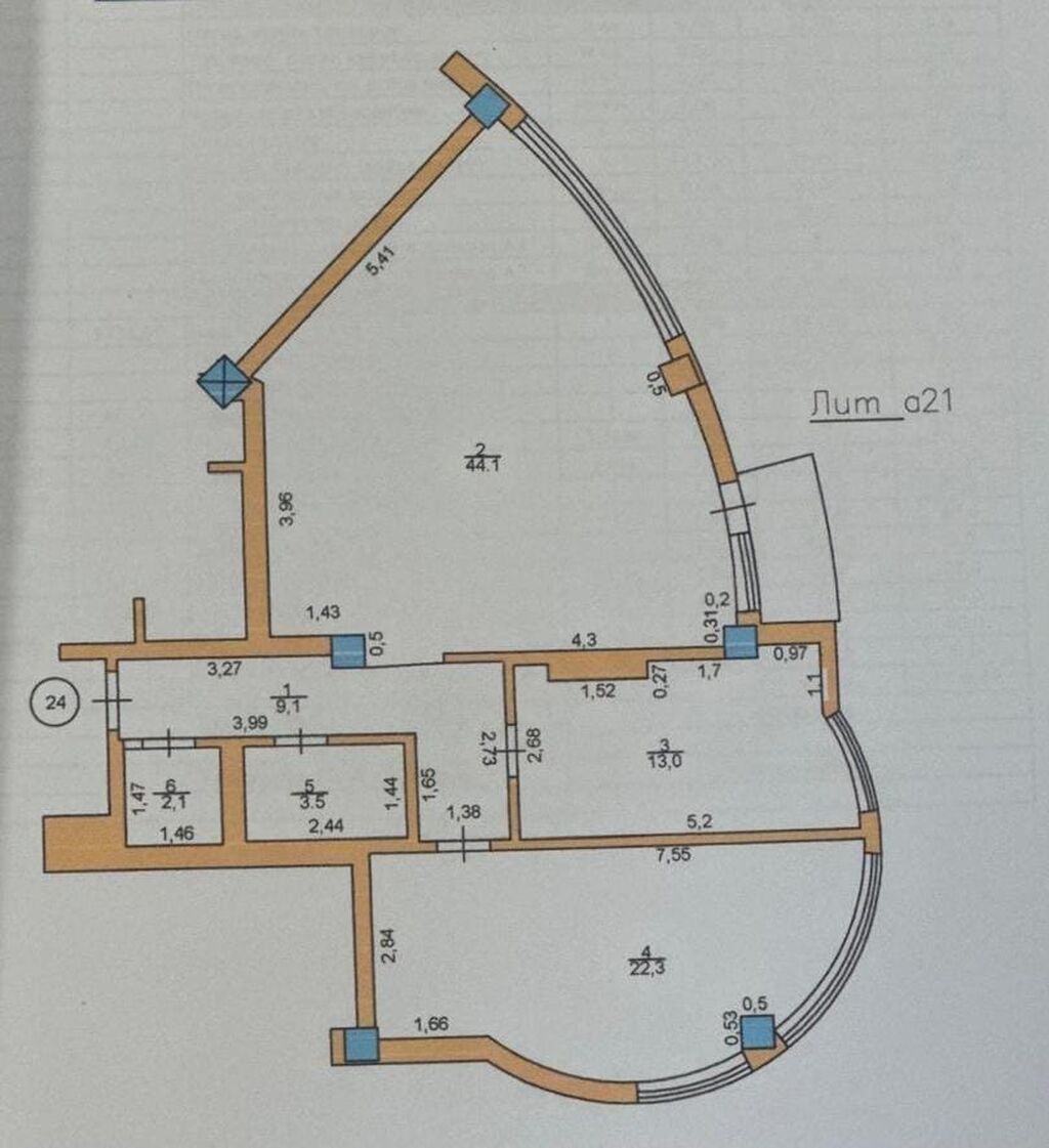 3 комнаты, 97 м², Дордой Плаза ТРЦ Элитка, 10 этаж, Евроремонт: фото 7