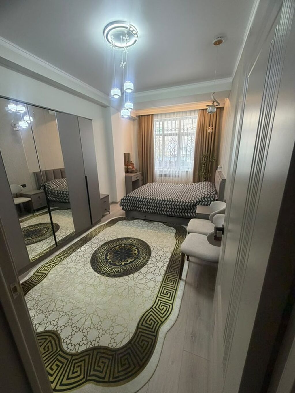 3 комнаты, 80 м², Аламедин-1 мкр Элитка, 1 этаж, Дизайнерский ремонт: фото 5