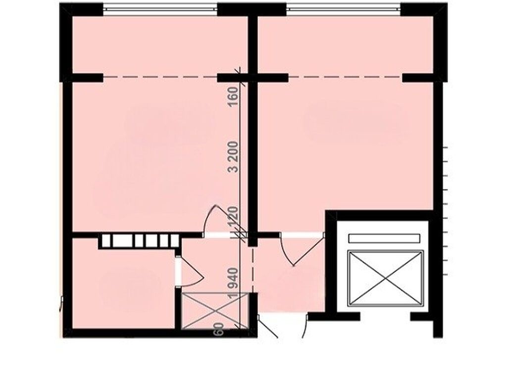 1 комната, 43 м², Элитка, 6 этаж, ПСО (под самоотделку) — фото 5