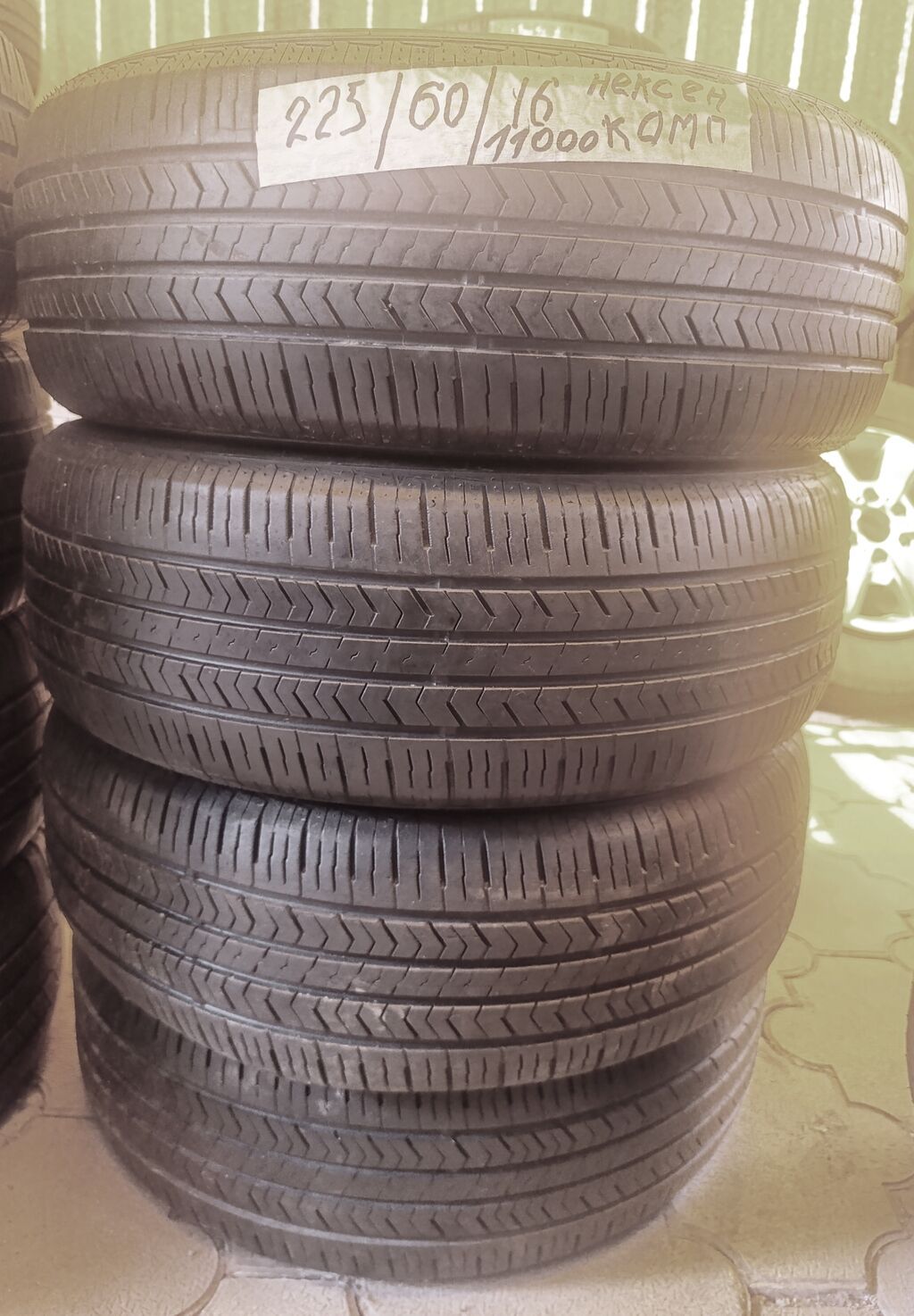 Шины 225 / 60 / R 16, Лето, Б/у, Комплект, Легковые, Корея, Nexen
