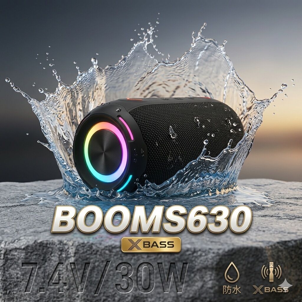 Мощная Bluetooth-колонка BOOMS630 с RGB-подсветкой Стильная и: фото 2