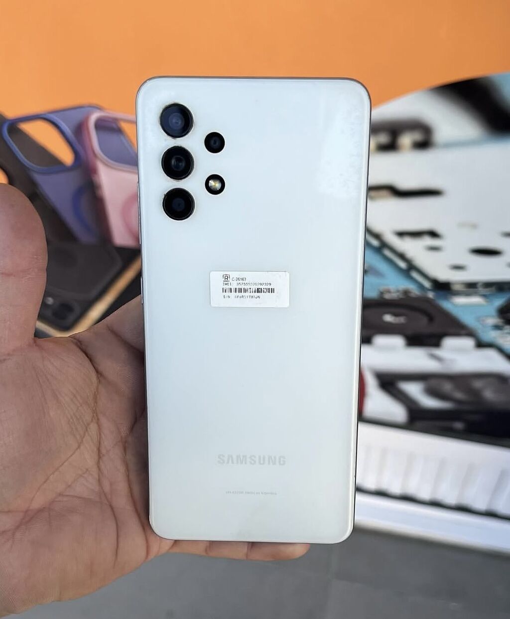 Samsung Galaxy A32, Б/у, 64 ГБ, цвет - Белый, 1 SIM, 2 SIM, eSIM: фото 4
