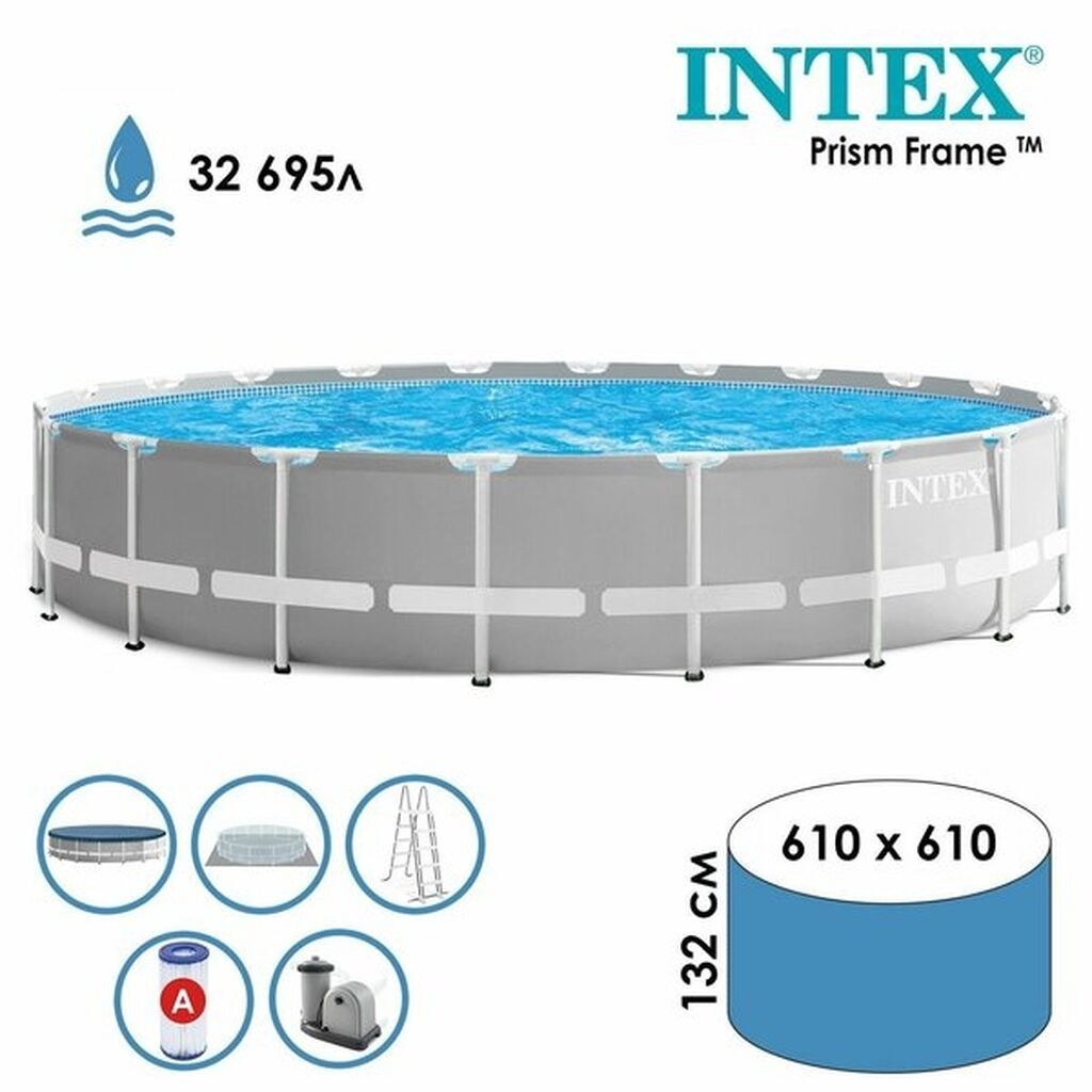 610/132см. Intex 26756 Каркасный бассейн Prism Frame 32695л: фото 5
