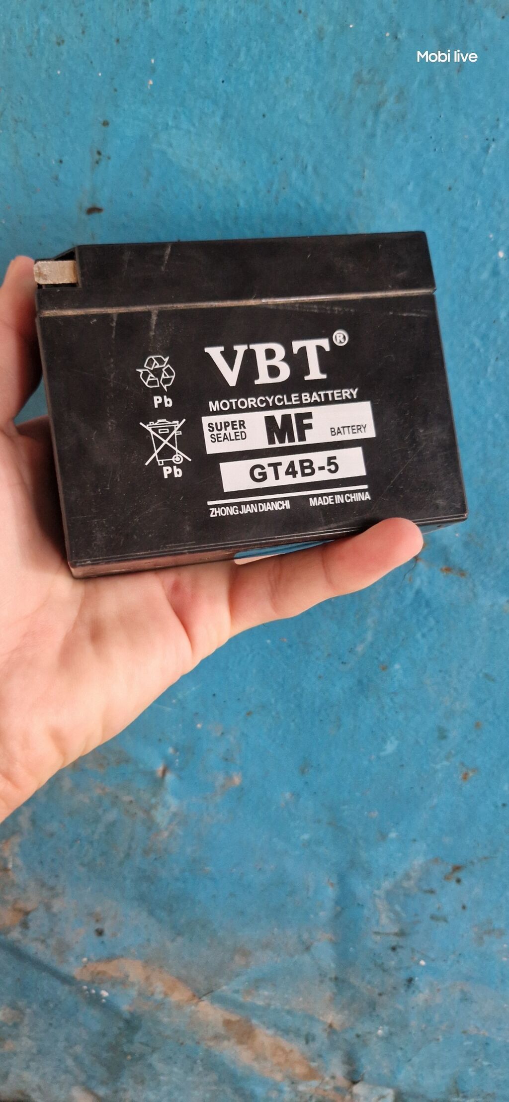 Аккумулятор для мотоцикла VBT GT4B-5 (MF, Super Sealed) - Тип — фото 3
