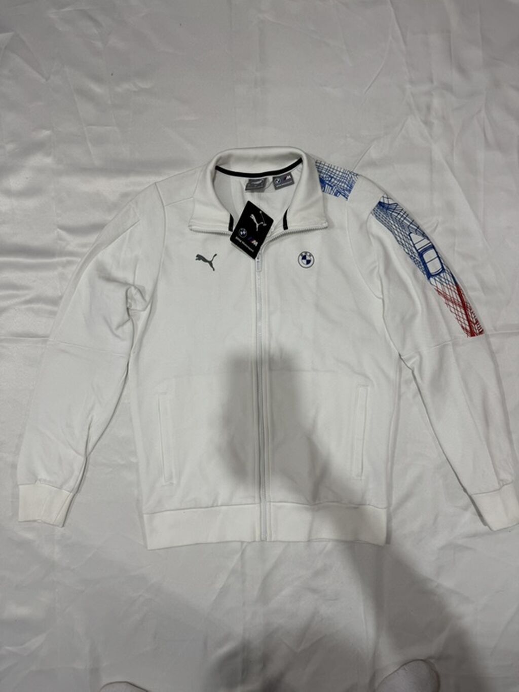 Мужская толстовка, S, Puma, Новый, цвет - Белый, Самовывоз: фото 3