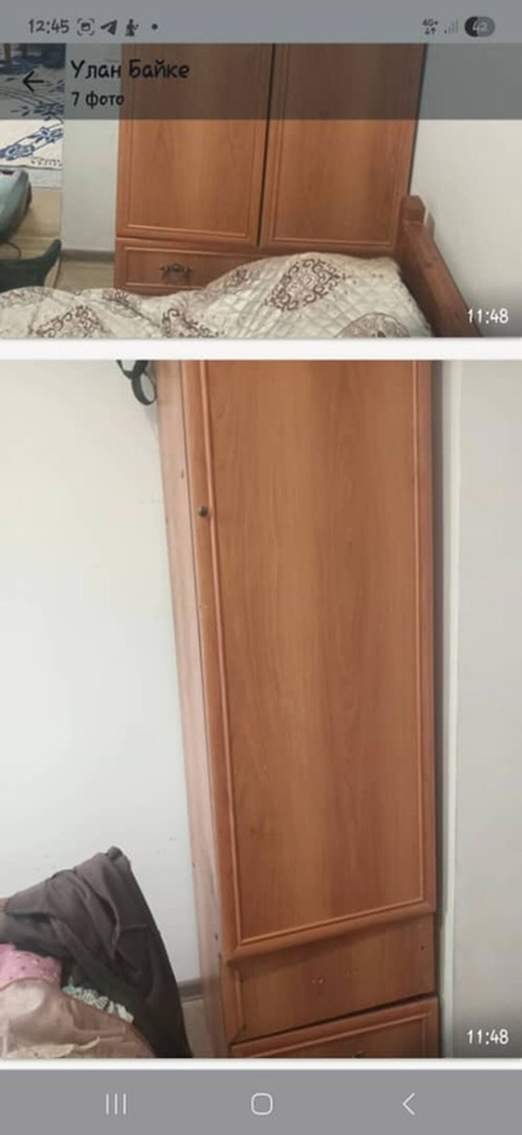 Двухъярусная детская кровать + два прикроватных шкафа-тумбы + диван: фото 8