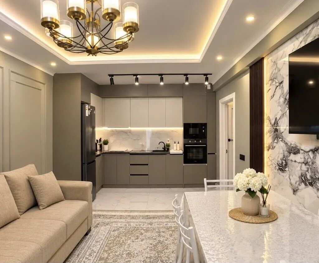 2 комнаты, 51 м², Верхний Джал Элитка, 3 этаж, Дизайнерский ремонт: фото 1