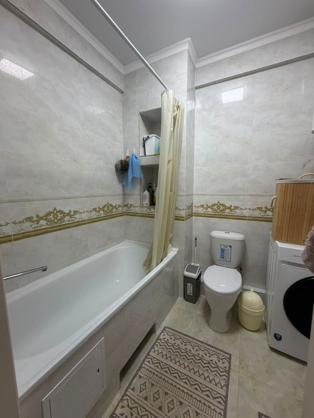 1 комната, 49 м², Кок-Жар мкр Элитка, 12 этаж, Евроремонт: фото 7