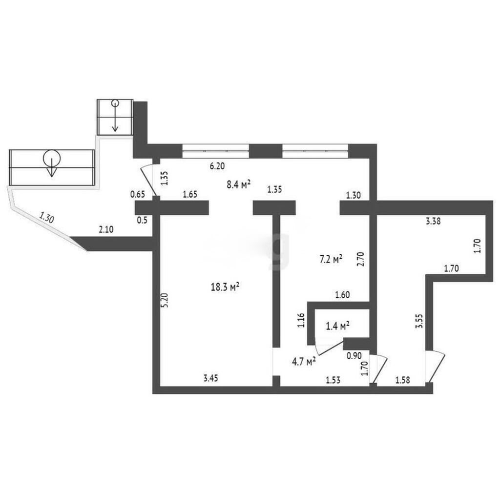 Продажа офисов 51 м², С ремонтом, Многоэтажное здание, 1 этаж: фото 6