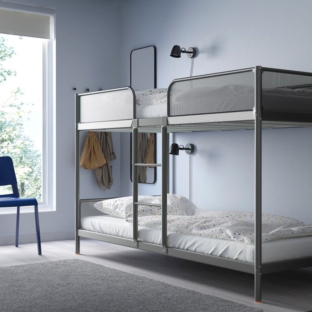 IKEA, Двухъярусная металлическая кровать для детской комнаты. И 2: фото 4