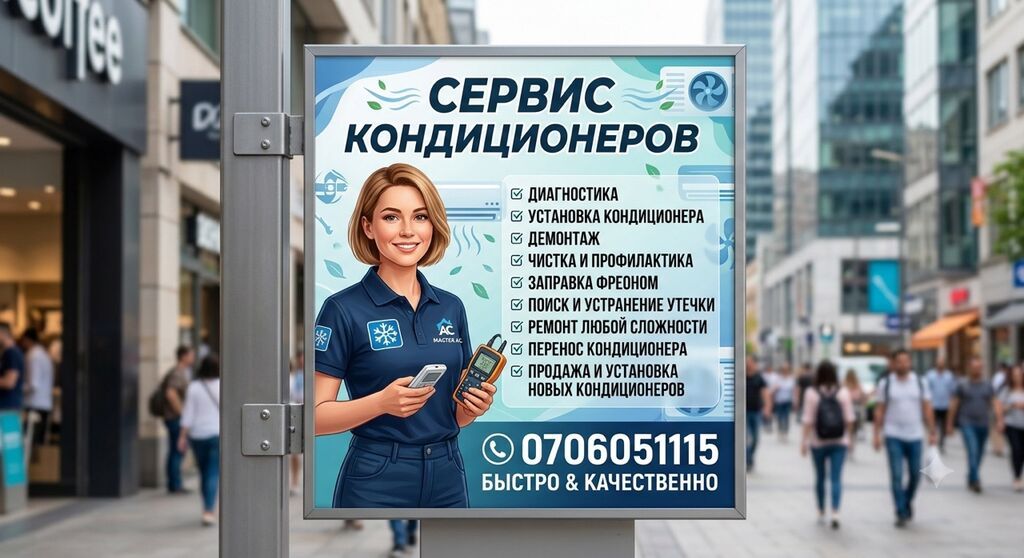 Сервис кондиционеров Профессиональные услуги для бытовых и