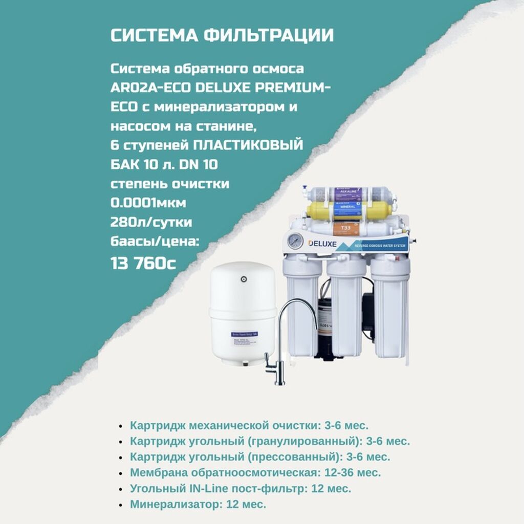 Система фильтрации ARO2A-ECO DELUXE PREMIUM-ECO - Тип: система