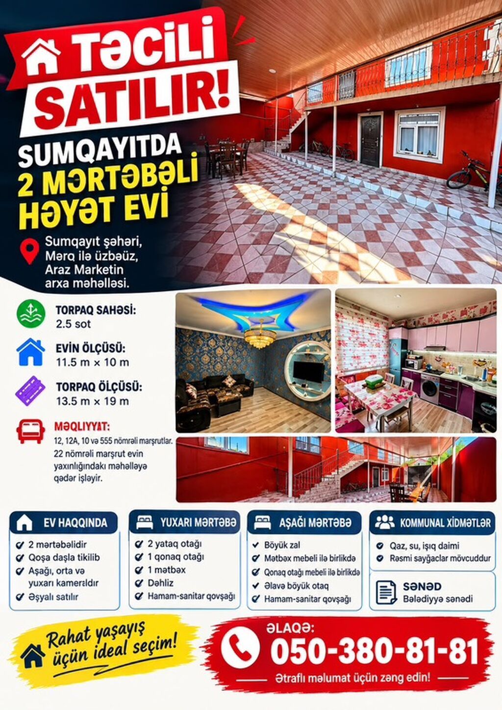 6 otaqlı, 3 kv. m, Kredit yoxdur, Yeni təmirli