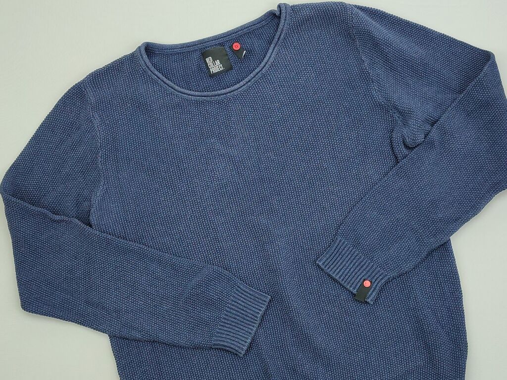Bluzy: Sweter L (EU 40), stan - Dobry, wzór - Jednolity kolor, kolor - Niebieski — 1