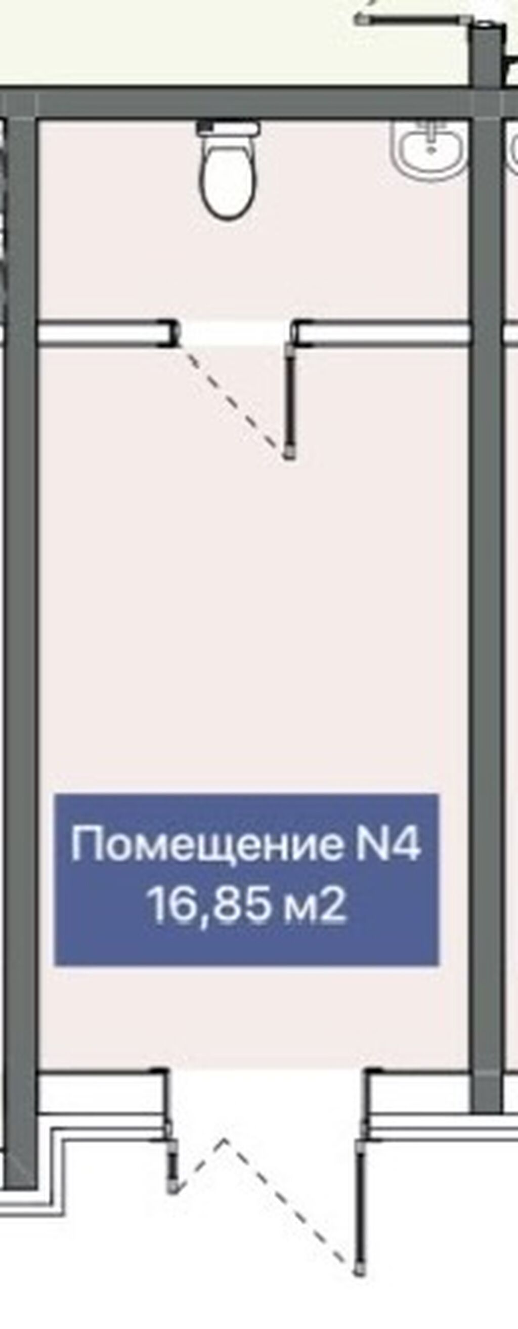 Помещение #1— 16,85 м² Помещение #2 — 18,24 м2 - Планировочный блок: фото 2