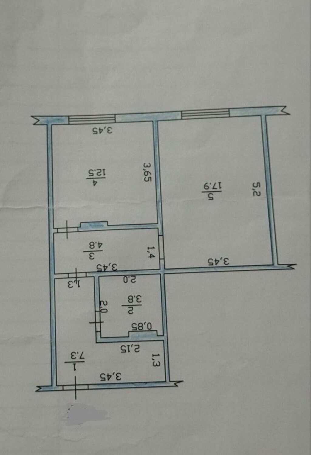 1 комната, 46 м², Восток-5 мкр 106 серия, 1 этаж, Евроремонт: фото 2