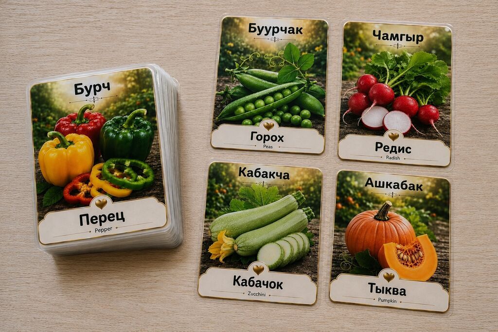 Наборы обучающих карточек с яркими фотографиями и подписями на — фото 3