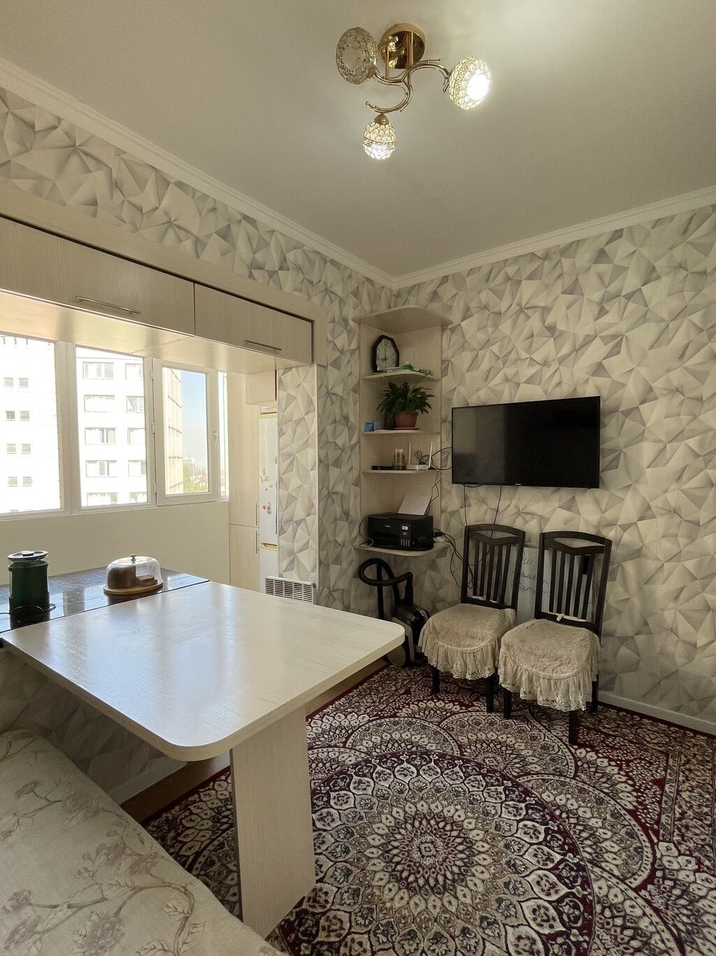1 комната, 41 м², Кок-Жар мкр 106 серия улучшенная, 6 этаж, Свежий ремонт: фото 4