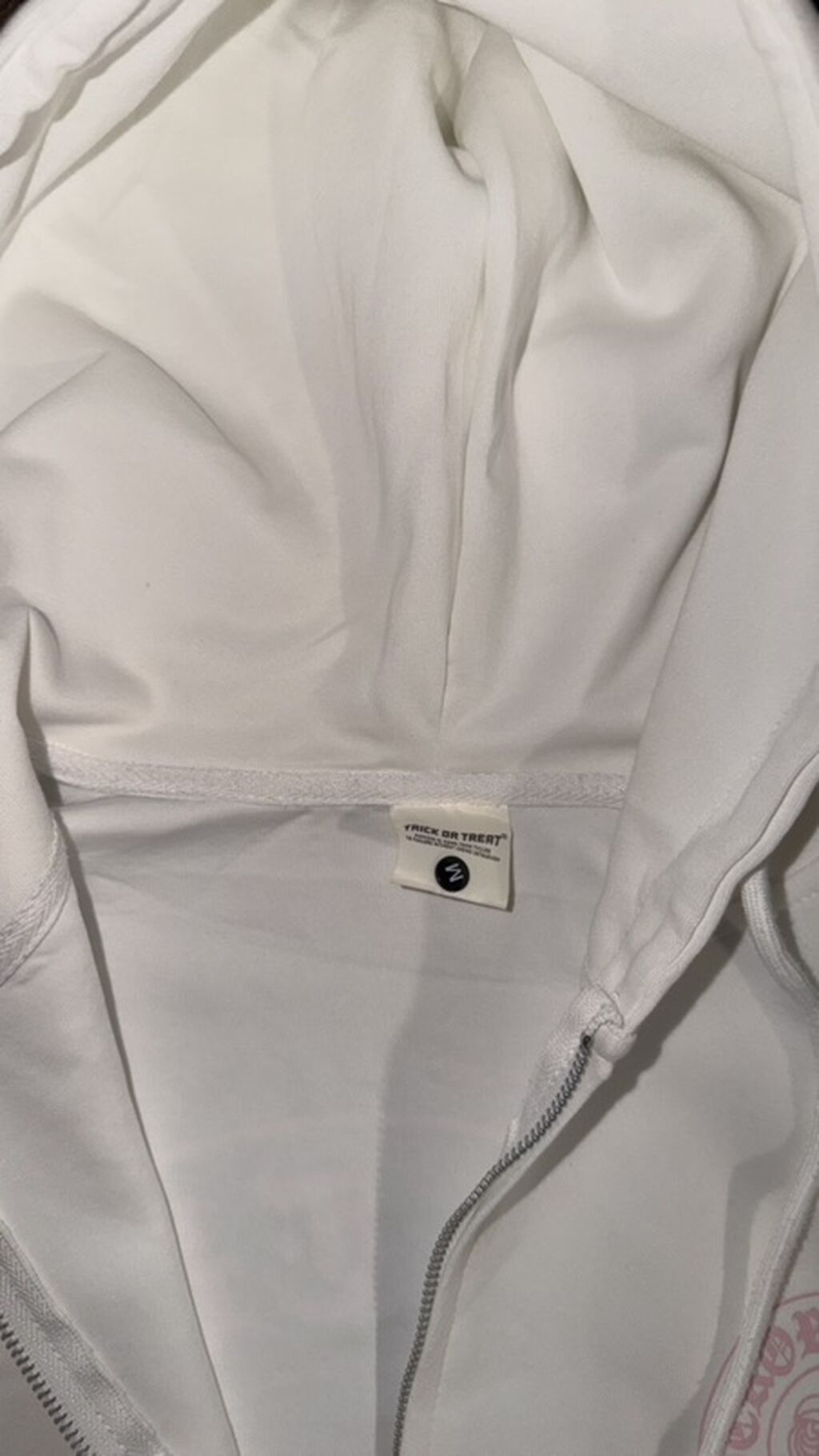 Белое худи на молнии chrome hearts, оно совершенно новое, причина: фото 4