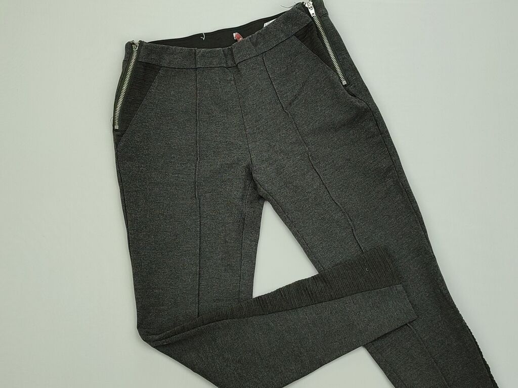 Spodnie: Spodnie PullBear, M (EU 38), stan - Bardzo dobry, wzór - Jednolity kolor, kolor - Czarny — 1
