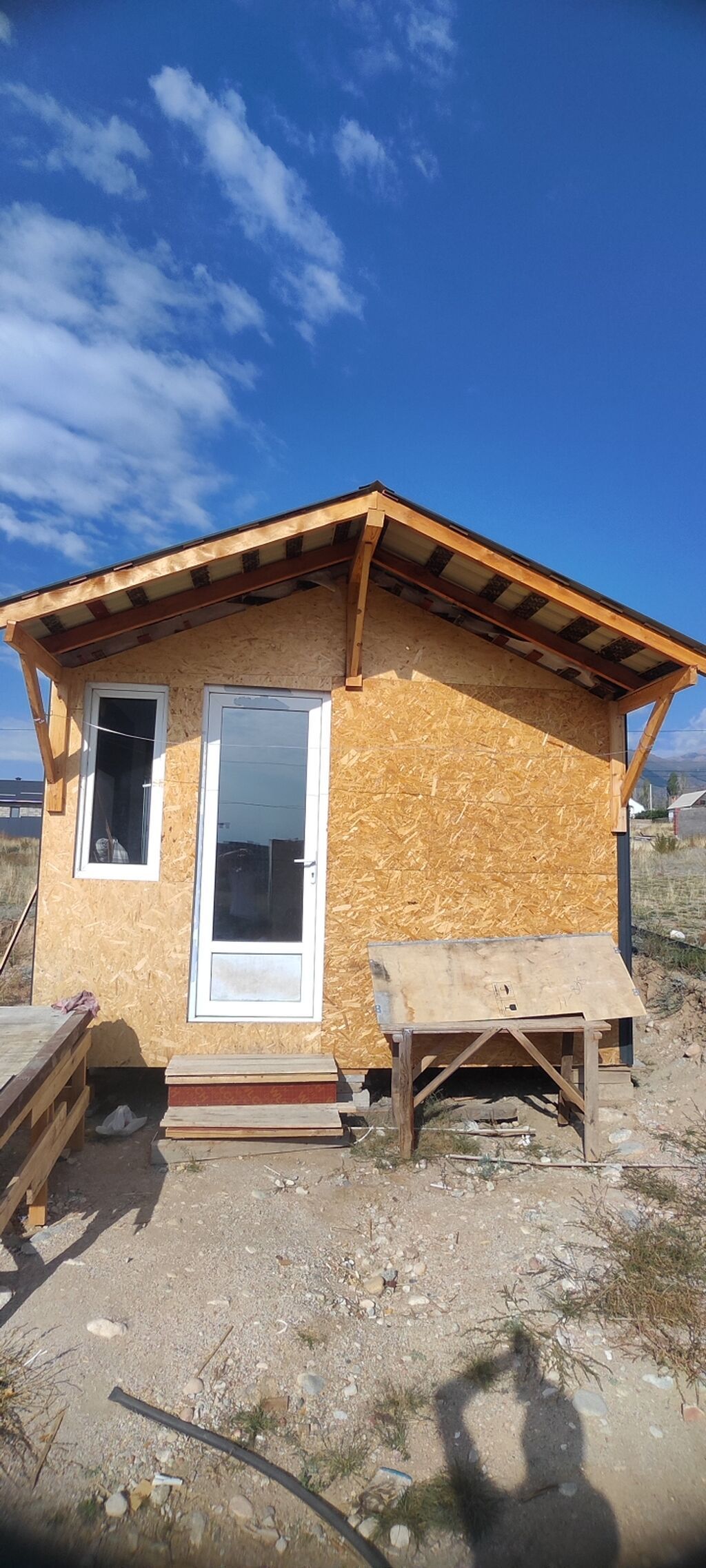 Каркасный модульный домик/бытовка - Размер 3.8×6м+1м навес под: фото 2