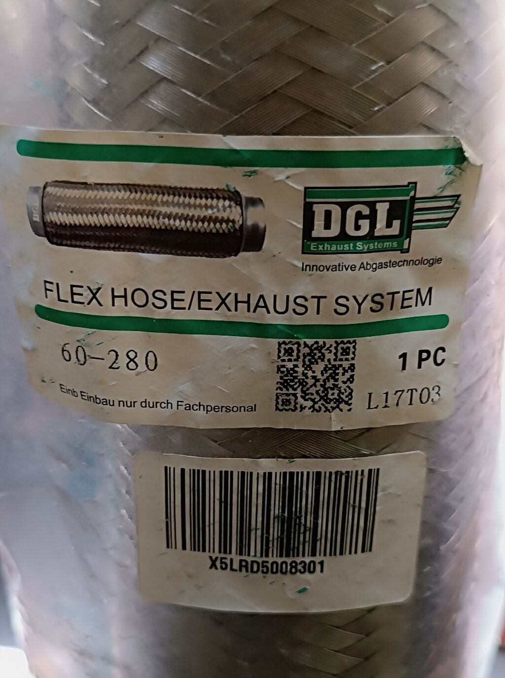 Гибкая вставка (гофра) выхлопной системы DGL Exhaust Systems -: фото 1