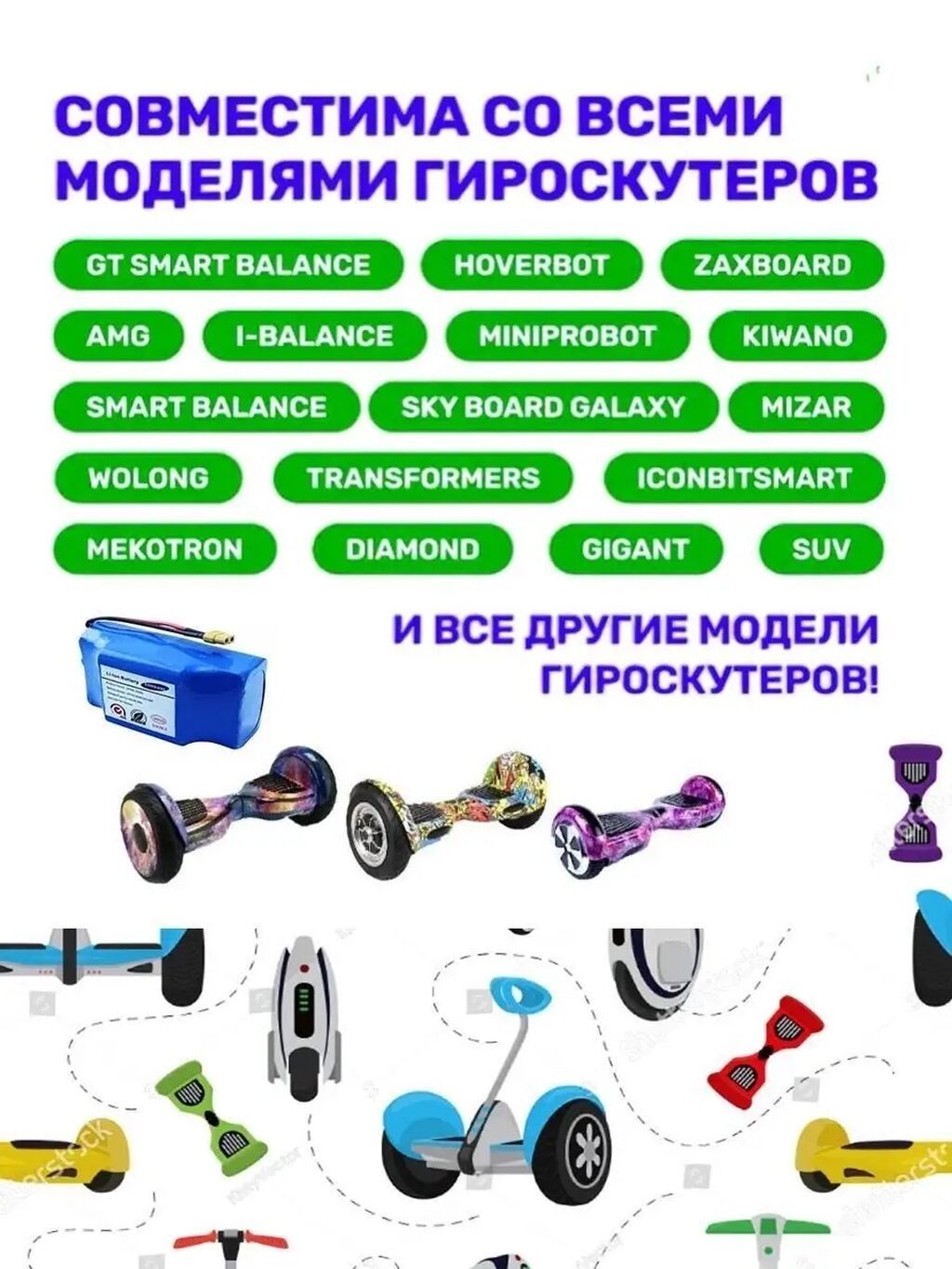 Высокачественная универсальная аккумуляторная батарея Li-ion для: фото 4