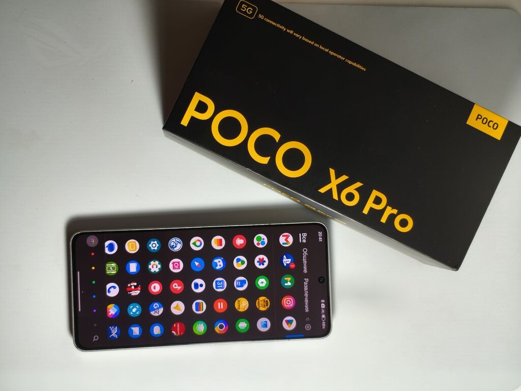 Poco X6 Pro 5G, Б/у, 256 ГБ, цвет - Серебристый, 2 SIM: фото 1