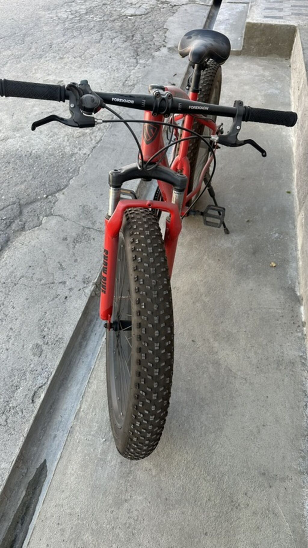 Фэтбайк Forward (Fat Bike) — ярко‑красная рама, колеса 26" с широкими: фото 5