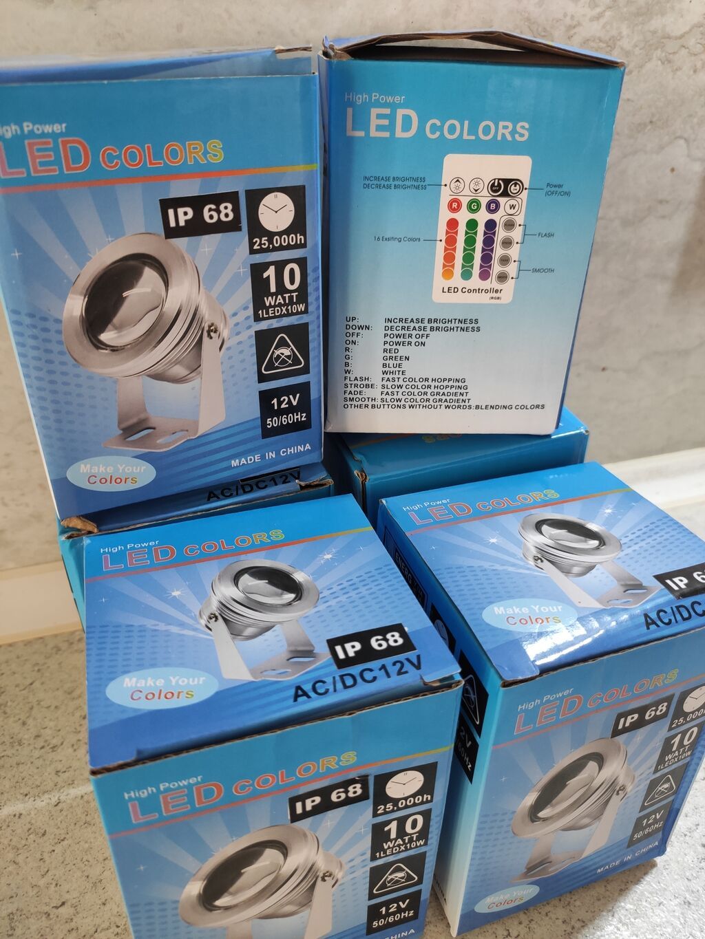 Светодиодный прожектор для фонтанов 10 Вт RGB: фото 3