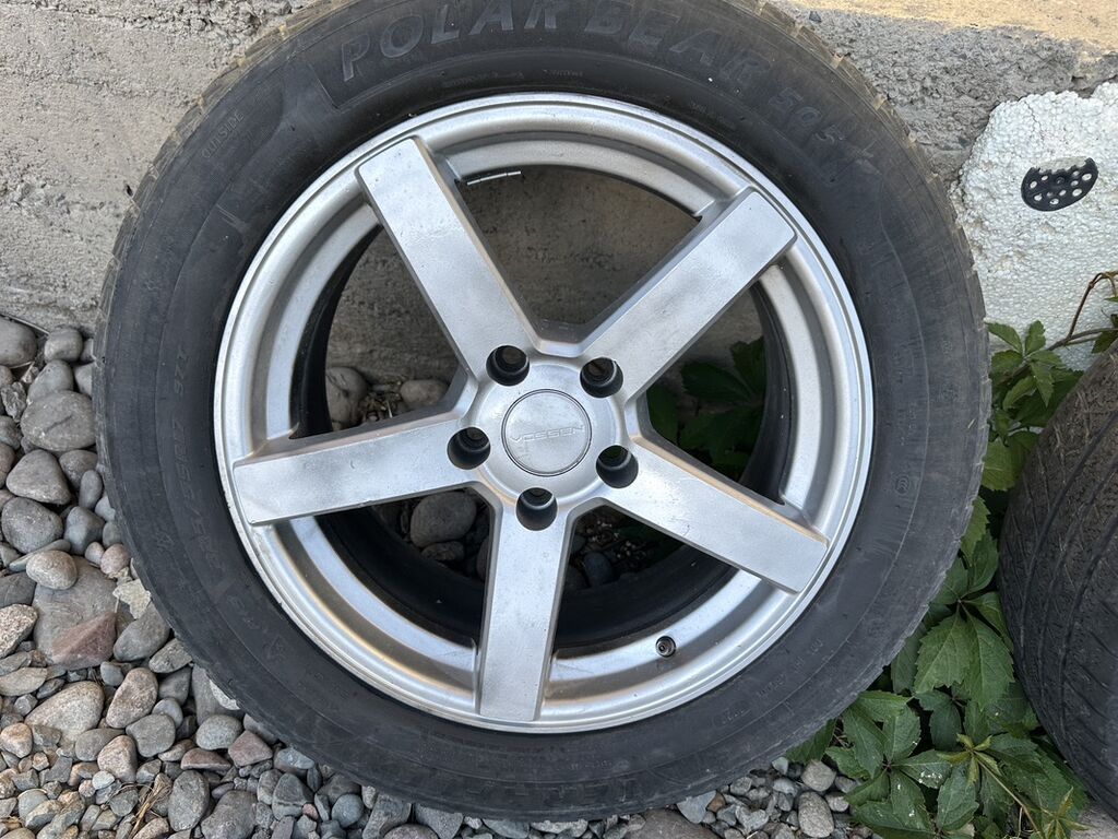 Колеса в сборе 225 / 55 / R 17, Всесезонная, Б/у, Комплект, Легковые, Литые, отверстий - 5: фото 2